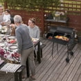 thumbnail image 3 of Segmart BBQ Charcoal Grill, 43.7-inch Length Portable Barbecue Grill, Offset Smoker Barbecue Oven with Wheels & Thermometer for Outdoor Picnic Camping Patio Backyard, 3 of 7