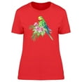 thumbnail image 1 of Tiny Green Parrot On Jungle Leaf Tee Women's -Image by Shutterstock, 1 of 2