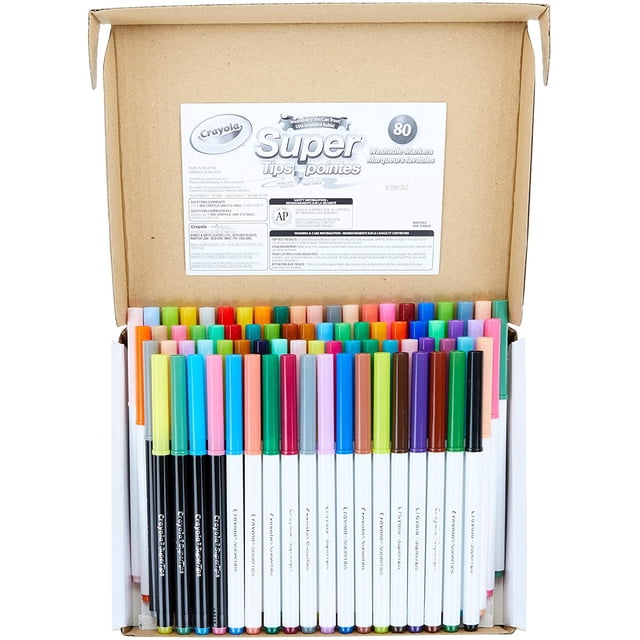 Marcadores lavables Crayola 80 Count SuperTips