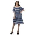 thumbnail image 5 of Moomaya Poly Crepe Casual Dress Printed Womens Cocktail Dresses Knee Long Tunic, 5 of 6