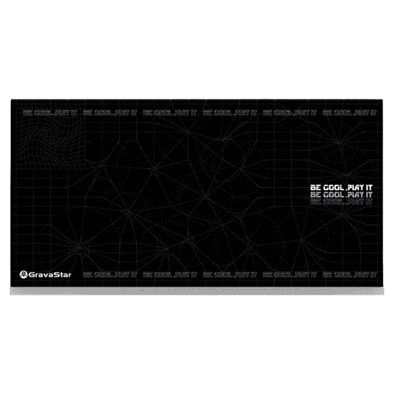 GravaStar Large Gaming Mouse Pad with Non-Slip Rubber Base,Stitched Edge,Desk mat for Laptop,Computer & PC, Wristing Pad for Gamer,Office & Home-Black