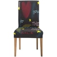 thumbnail image 2 of FMSHPON I Love You to The Moon and Back Pattern Stretch Chair Cover Protector Seat Slipcover for Dining Room Hotel Wedding Party Set of 4, 2 of 6