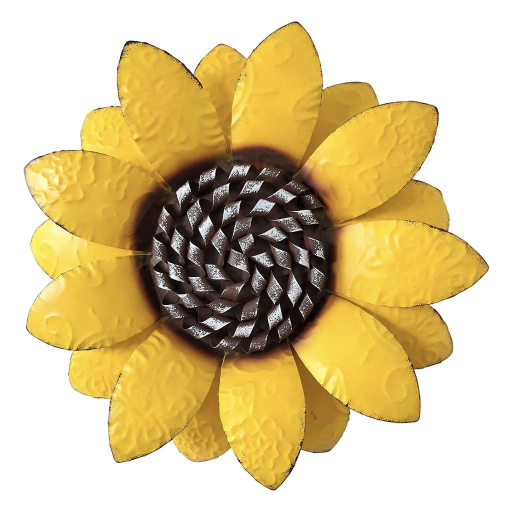 9 inch Wall Art Decorations 3 Pack Sunflowers-021 Metal Flower Wall Decor 