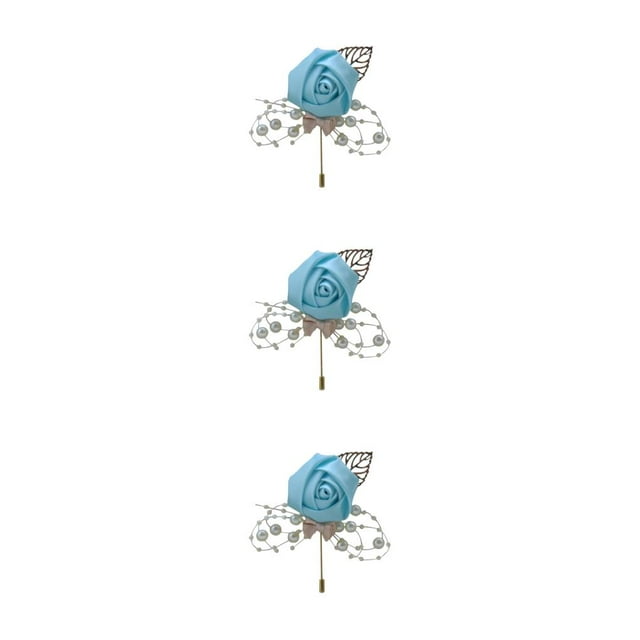 Youkk Cloth Chic And Stylish Brooch Pin Fashion Statement With Exquisite Piece Modern Minimalist Corsage water blue 3Set