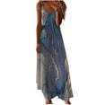 thumbnail image 1 of Vestido de Verano Casual sin Mangas Impreso Correa de Cuello en V Vestido de Sol Largo para las Mujeres, Vestido de Vacaciones Suelto, 1 of 5