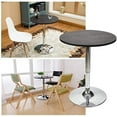 thumbnail image 2 of PULUOMIS Round Kitchen Bar Table Cafe Table Adjustable Pub Counter Wood Top Swivel (Black), 2 of 5