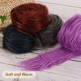 thumbnail image 5 of Unique Bargains Faux Fur Fabric Square, 59x3.5 Inches Furry Fur Patches Plush Rug Purple, 5 of 5