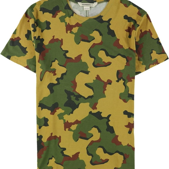 Elevenparis Mens Nathan Graphic T-Shirt, Green, X-Large