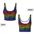 thumbnail image 4 of Yiaed Dragon Scales Print Ladies Waistcoat Women Sports Vest Vest Sports Women Sports Top Yoga Vest for women-Medium, 4 of 8