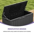 thumbnail image 3 of Uforic Outdoor 80 Gallon Lockable Deck Box, Waterproof for Patio,Dark Gray, 3 of 8