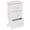 White, variant on edx Rolling Nightstand with Wheels, 3 Drawer Fabric Storage for Bedroom, Entryway, Closets, Office, Gray