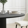 thumbnail image 4 of 60 in. Soild Wood Black Dining Table Round Kitchen Table, 4 of 5