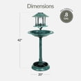 thumbnail image 3 of Best Choice Products Solar Outdoor Bird Bath Pedestal Fountain Garden Decoration w/ Fillable Planter Base - Green, 3 of 8
