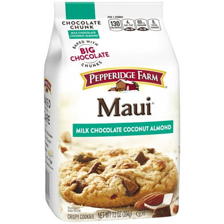 UPC 014100098423 product image for Pepperidge Farm Maui Crispy Milk Chocolate Coconut Almond Cookies, 7.2 oz. Bag | upcitemdb.com