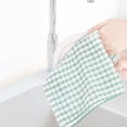 thumbnail image 4 of Dish Cloth Cotton Quick Dry kitchen tea towel Kitchen Towel Absorbent Cleaning Tea Rag Kitchen Duster Towel, Green, 4 of 8