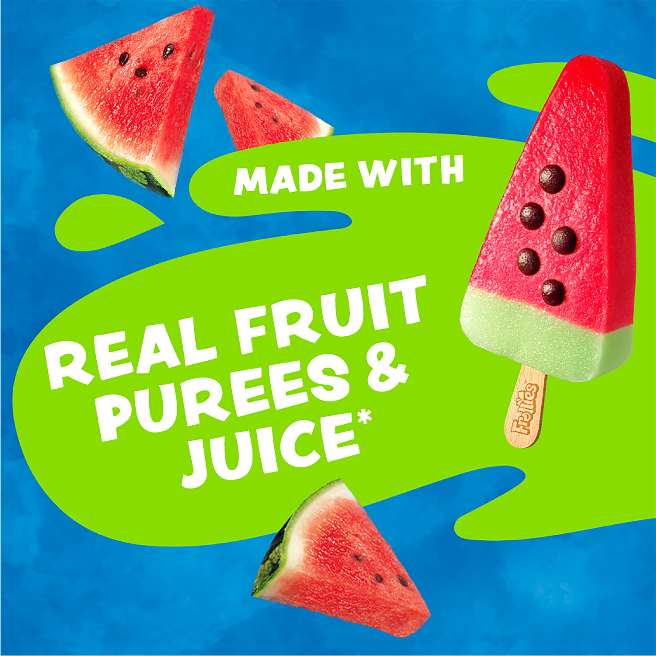 Frollies Watermelon Fruity Ice Pops, 6 Count