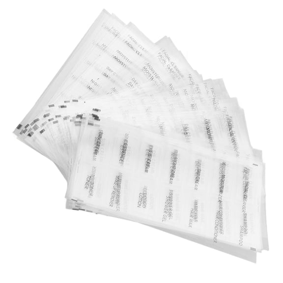 Raindrops Travel Bottle Labels for Toiletries with Strong Adhesive Assorted Color PVC 50pcs