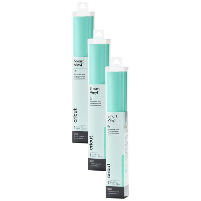 Rollos Vinyl Cricut Smart, removibles, color menta, 3 unidades, de 3 pies (13 x 36)