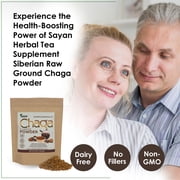 Sayan Herbal Tea, Siberian Raw Coarse Chaga Powder, Immune and Digestive Support Supplements (1 lb)