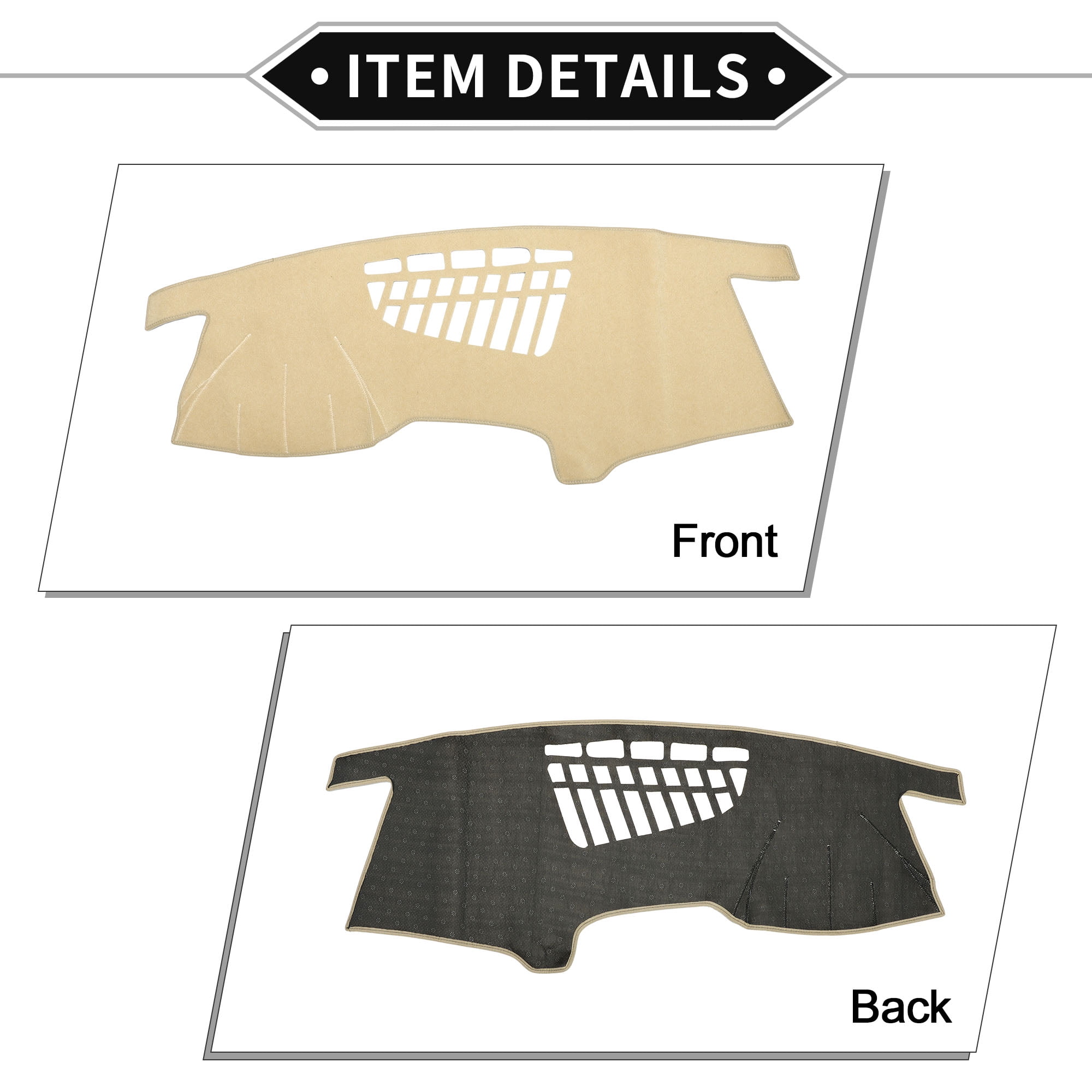 Dash Cover Compatible for AUDI Q5 2009-2017, Non-Slip Polyester Silicone Beige Center Console Dashboard Cover Mat Pad Carpet