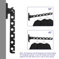 thumbnail image 5 of Uxcell 1 Pack 9.65x1.3 Inch Wall Mount Clothes Hanger, Foldable Clothes Drying Rack, Laundry Hanger Dryer Rack Coat Hook for Bedroom Bathroom Wardrobe, Black, 5 of 6