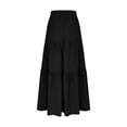 thumbnail image 4 of Women's Boho Tiered Maxi Skirt - 2026 Summer Trendy Flowy A-Line Long Skirt with Pockets for Beach Vacation & Casual Wear, 4 of 5