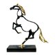 thumbnail image 2 of Estatuilla de estatua de caballo ahuecada decoración Fengshui, escultura de Metal de adorno ligero para entrada de dormitorio de escritorio de oficina Negro Dorado, 2 of 8