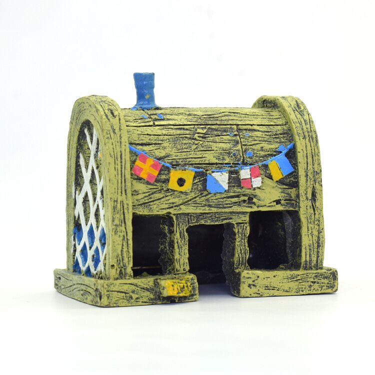 CoastaCloud SpongeBob Krusty Krab House Aquarium Ornament for Fish Tank