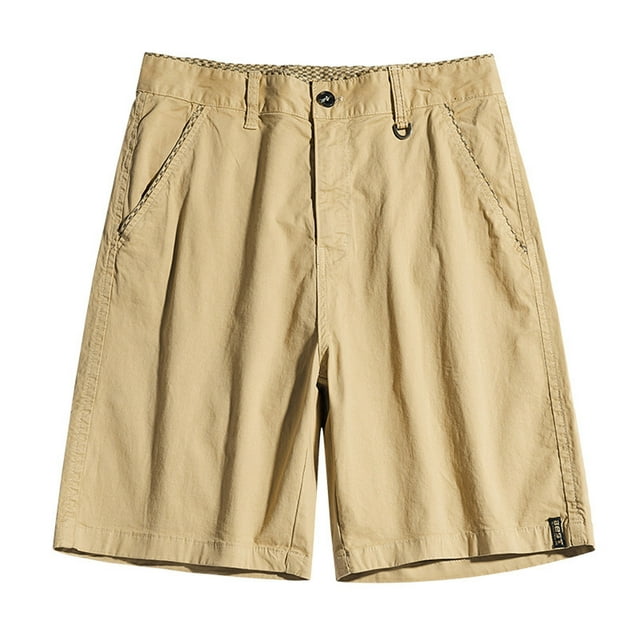 pstuiky Pantalones cortos para hombre, Pantalones cortos cargo para hombre, para correr, con múltiples bolsillos, cintura elástica, de algodón, para senderismo. Pantalones cortos de golf