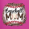 thumbnail image 2 of Baseball Mom Jaguar Print Sports Unisex Crewneck Graphic Sweatshirt, Fuschia, X-Large, 2 of 5