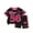 A Black, variant on Kids Girl Outfits Girls Letter Print Short Sleeve Crew Neck T Shirt and Shorts Set Digital Graphic Combo for Everyday Play Black 9 Years-10 Years