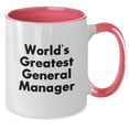 thumbnail image 2 of Funny World's Greatest General Manager Gifts for General Managers, Unique Birthday Unique Gifts from Friends, Coworkers or Family, Two Tone Coffee Mug, 2 of 4
