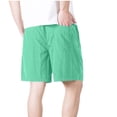 thumbnail image 4 of DJDLJWCJ Mens Athletic Shorts, Beach Shorts for Men Flat Front Straight Leg Bermuda Shorts Mens Workout Shorts Elastic Waist Running Shorts Mint Green 4XL, 4 of 7