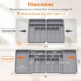 thumbnail image 2 of Organizador de cajones para cubiertos Lifewit, grande, ampliable, gris, 2 of 7