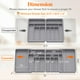 thumbnail image 2 of Organizador de cajones para cubiertos Lifewit, grande, ampliable, gris, 2 of 7