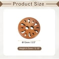 thumbnail image 2 of Uxcell 20pcs 2 Hole Flower Craft Sewing Button 13mm Handmade Wood Replacement Round Buttons for Clothing Decoration DIY, Red Brown, 2 of 6
