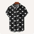 thumbnail image 3 of Maean Valentine's Day Tops for Mens Big and Tall Short Sleeve Shirts Vacation Beach Casual Summer Tee S-5XL, 3 of 4