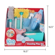 Kid Connection 21-Piece Pretend Cleaning Set with Sound Vacuum, Mop, Broom, Bucket & Cleaning Accessories