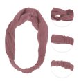 thumbnail image 3 of Unique Bargains 1 Pc Stripes Elastic Cross Headwrap for Women Pink, 3 of 6