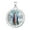 10K White Gold, variant on Miraculous Medal Round Color Necklace Pendants Adult - 1 inch Sterling Silver