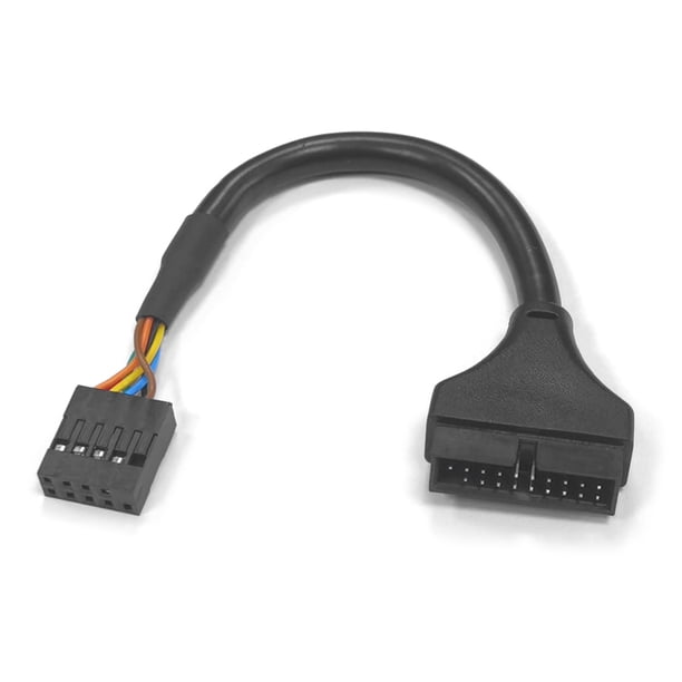 Cable Adaptador Cable Adaptador Cable adaptador USB 3.0 a USB 2.0 de 15 cm, macho de 20 pines a hembra de 9 pines