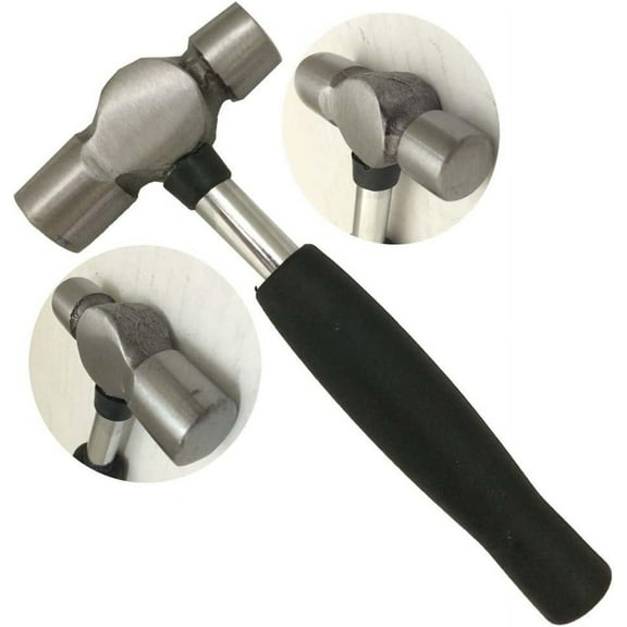 Artesia Tool 6 Inch Mini Ball Peen Hammer 4 Oz  Rubberized Handle  Great For Metalworking, Jewelry Design, Install Small Nails, Set Eyelets