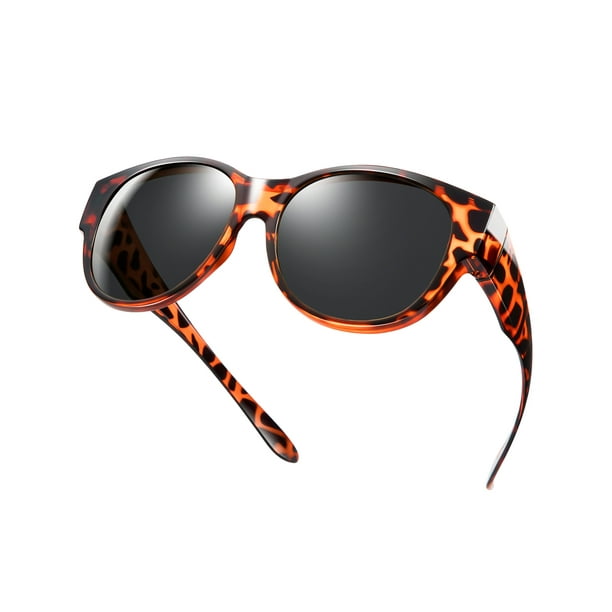 TINHAO Wrap Around over Sunglasses Wear over Glasses Cateye Polarized