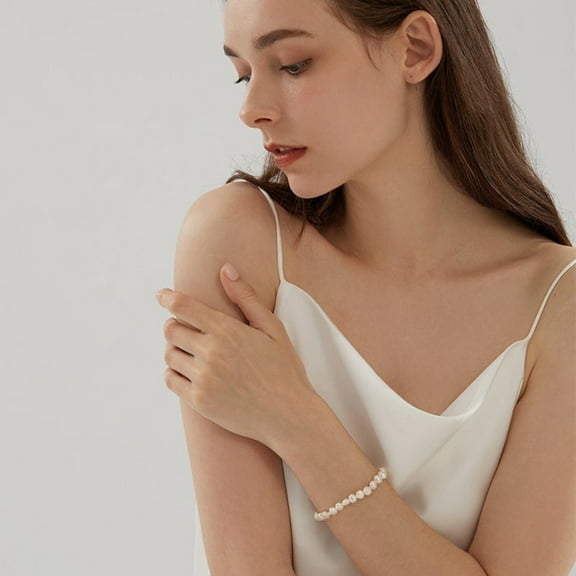 Freshwater Pearl Stretch Bracelet, Bridal Bridesmaid Wedding Gift - Shanali Jewelry