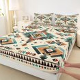 thumbnail image 3 of Homewish Triangle Aztec Child Twin Sheet Sets, Vintage Western Bohemian Twin Fitted Sheet, Rustic Theme Flat Sheet, Super Cozy Room Decor, 3pcs, 3 of 7