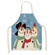 thumbnail image 1 of Delantal navideño de lino impermeable para mujer, niño y adulto, accesorio para cocina, jardín, barbacoa, Papá Noel, muñeco de nieve, 1 of 4