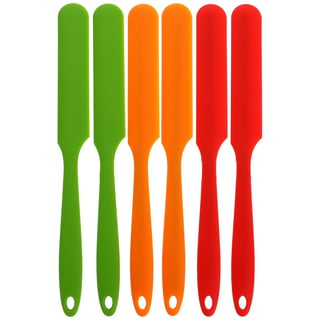  Silicone Long Handle Jar Spatula Bundle- Small spatula silicone  Mini Set - Black Jar Scraper Spatula & Red Jar Spoonular with Shallow Bowl:  Home & Kitchen