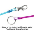 thumbnail image 4 of Tri Colors Plastic Spiral  Coiled Lanyard Lobster Clasp Clip Key Ring Chain, 4 of 7