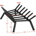 thumbnail image 4 of Amagabeli Fireplace Grates 21 Inch Wide Heavy Duty Solid Steel Fireplace Log Grate for Indoor Wood Holder Wrought Iron Fire Grate Wood Rack for Outdoor Kindling Wood Stove Hearth Burning Rack Black, 4 of 8