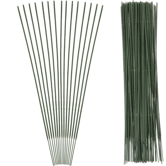 Masteelf 100pcs Green Flower Stems Floral Arrangement Supplies Diy Floral Wire For Crafting Artificial Flowers Ideal For Bouquets And Floral Decorations